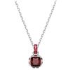 Swarovski Pendente Birthstone, Taglio squadrato, Gennaio, Rosso, Placcato rodio