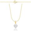 AMAR PRAGNA Collana a forma di cuore in argento 925 da donna in oro - collana a forma di cuore, collana da donna, 55 CM, Argento sterling