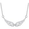 Mesnt Collana Argento Donna, Collana Donna Jewels Ali d'angelo con zirconi Collana con ciondolo