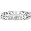 amorili Bracciale Uomo Padre Nostro Inciso Acciaio Inox Catena Cubana Grumetta - Braccialetto Religioso Simbolo Cattolico - Gioiello Spiritualità Devozione - Idea Regalo Uomo