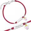 Sakrami Bracciale Argento 925 Bimba Cordoncino Rosso Angioletto Kids Collection + Confezione Regalo Personalizzata - Braccialetto per Nascita Comunione o Battesimo