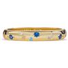 PERIMADE Anello a fascia in argento Sterling 925 placcato oro con zirconi cubici blu luna stella impilabile anello ipoallergenico impilabile anello alla moda per Natale compleanno gioielli per donne