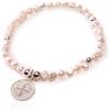 Kokomorocco - Bracciale con croce di San Benedetto - Perle coltivate d'acqua dolce - Medaglione in argento sterling