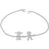 Cavaliere Gioielli Bracciale Bimbo Bimba Mamma Figli argento 925 donna personalizzata nascita famiglia Personalizzabile (Maschietto e Femminuccia)
