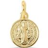 Inmaculada Romero IR Medaglia di San Benedetto Argento sterling 925 placcato oro 8 mm. dettaglio della croce posteriore