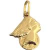 oro18kt Ciondolo Portafortuna Dea Bendata in Oro Giallo + Collana Omaggio Laccio