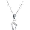 Generic Collana mamma e me in argento sterling 925, ciondolo mamma amore figlia, collana per la festa della mamma, famiglia, scuola materna, set madre per 2