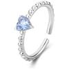 S'Agapõ Anello Donna, Anello Regolabile in Acciaio e Zirconi con Simbolo Cuore | Collezione Dazzly - SDZ127
