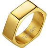 Richsteel Anello Creativo Dado Esagonale con Rune Anello Minimalista da Uomo Unisex Stile Punk HIppie Hiphop Personalizzabile Alfabeti Rune Vichinghi Anelli Esagoni