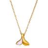 Generic Collana con balena per donna, catena in argento sterling 925 con coda di sirena collane con ciondolo donna bambini girocollo in colore nautico con pesce vintage - Oro, Oro