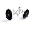 Generic Gemelli in argento personalizzati con rosa dei venti della bussola per camicia da smoking, 20mm*20mm, Acciaio inossidabile, Quarzo creato