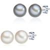 Valero Pearls Orecchino a perno da Donna in Argento Sterling 925 con Perla di coltura di acqua dolce