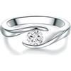 Trilani Solitario da Donna in Argento Sterling 925