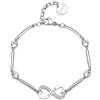 Brosway Bracciale Donna, Bracciale Rigido in Acciaio e Cristalli con Simbolo Infinito | Collezione Chakra - BHKB162