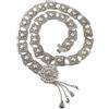 KnSam Cintura a catena anni '70, vintage, intagliata, sexy, da donna, in argento erotico, per donne e ragazze, lunghezza 110 cm, lega, Senza zirconi