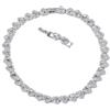 Generic Collana con ciondolo a forma di cuore Angelica, placcata in oro bianco 18 carati, 41 cm, elegante gioiello da donna, regalo per San Valentino, matrimonio, compleanno, ciondolo a forma di cuore