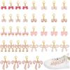 PH PandaHall 9 Stili Ciondoli a Fiocco per Scarpe 36 pezzi Ciondoli con Nodo a Fiocco per Lacci Delle Scarpe Rosa Smalto Scarpa Ciondolo con Fermagli A Moschettone per Donne Accessori Regalo, 21-39mm