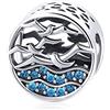 Teleye Braccialetto Charm Bead Gabbiano Charm fai da te in argento sterling 925 adatto a collana braccialetto Pandora, braccialetto europeo con ciondoli