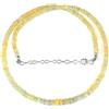 Vatslacreations Collana con opale etiope in argento Sterling 925, pietra portafortuna di ottobre realizzato a mano con opale di design e Argento, colore: Opale etiope (Rondelle), cod. VN038