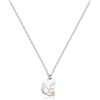 S'Agapõ Collana Girocollo Donna, Collana Donna in Acciaio e Cristalli con Simbolo Angelo | Collezione Click - SCK268