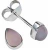 mantraroma orecchini a bottone in argento 925 con quarzo rosa e pietra preziosa rosa, orecchini a bottone in argento sterling da donna, regalo
