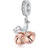 LES FOLIES DI PAOLA GRIECO Charm Natale Campanelle Natalizie Regalo ciondolo pendente in argento 925 - Les Folies per Pandora