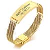 Vnox Bracciale Personalizzato Nome Regolabile Oro Incisione in Acciaio Inossidabile Bracciale a Polsino Personalizzate per Uomo Donna Migliore Amico
