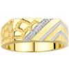 Rylos - Anello da uomo classico con diamante 1/2 in argento placcato oro giallo 925 bicolore