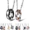 Kim Johanson Coppia di collane in acciaio inox * diversi motivi e colori * in oro rosa, oro & argento amicizia, regalo, portafortuna, gioielli, collana con sacchettino e Acciaio inossidabile