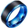 PMTIER Uomo 8MM Tungsteno Anello Fede Nuziale Oro Matte Finire Taglia 19