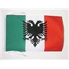 AZ FLAG Bandiera Albanesi d'Italia 45x30 cm Poliestere 100D Cordini | Uso interno ed esterno bandiera decorativa degli Arbereshe doppie cuciture e bordi rinforzati