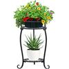 YENGOTH Supporto per piante in vaso, a 2 ripiani, in metallo, antiruggine, resistente, per casa, interni ed esterni