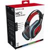 Gioteck - HC-9 Cuffia stereo cablata blu e rossa per Switch/Switch Lite, PC, Mac e cellulare