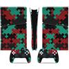 LNMLRBXEXZ Compatibile Con Adesivi Skin Per PS5 Slim Skin Disc Edition & Digital Console E Controller Vinyl Cover Skins Wraps Resistente Ai Graffi, Compatibile Con 94317 Avvolgimento(Disc Version)