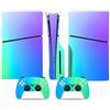 LNMLRBXEXZ Compatibile Con Adesivi Skin Per PS5 Slim Skin Disc Edition & Per Digital Console Controller Vinyl Cover Skins Wraps Scratch Resistant Compatible 95398 Avvolgimento(Disc Version)