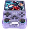 AMONIDA Console di Gioco Portatile retrò R36MAX, Console di Gioco Integrata da 4 Pollici e 128 GB, Portatile Open Source con Batteria da 3000 MAh, Ideale per Giochi retrò (PURPLE)