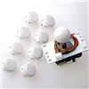 Sanwa JLF-TP-8YT Joystick + OBSF-30 Push Button Kit (8 pezzi) - Colore: Bianco - per Arcade Game 4 & 8 Way regolabile, compatibile con Catz Mad SF4 Tournament Joystick