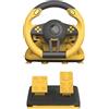 Xanorrg Game Racing Wheel With Pedals For Multiple Platform 180 Degree Rotating Driving Simulators USB Race Steering Rubber Grip Racing