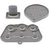 FVDPWYE Set di Contatti a Pulsante Conduttore in Gomma Conduttiva per Controller, Grigio, Usurato