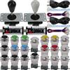 SJ@JX Arcade Game 2 Player Controller DIY Kit Microswitch Button 4&8 Way Joystick Zero Delay USB Encoder Fighting Stick Handles Console for PC MAME Raspberry Pi Retropie
