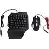 Xiuganpo Convertitore Combinato Tastiera e Mouse da Gioco RGB con una Sola Mano Ricarica Rapida del Telefono per Giochi Materiale Plastico ABS