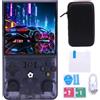 Kavolet Console di Gioco Portatile con Doppi Joystick, Schermo da 4 Pollici, Batteria da 4000 MAh per Viaggi con, Schermo Grigio Traslucido 720x720 (128G)
