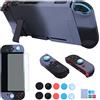 Comcool - Custodia per Nintendo Switch 3 in 1 per Nintendo Switch e controller Joy-Con con protezione schermo, colore: Nero