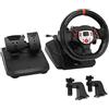 OPPWONG Volante da Corsa, 5 in 1 Driving Force Volante da Corsa Simulatore di Corse da Gioco Vibrazione Volante per PC con Pedale Cambio Al Volante da 180 Gradi per PC