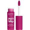 NYX Professional Makeup Rossetto Liquido, Tinta Labbra Matte, Tonalità Ultra-Vibranti, Con Burro di Karité e Burro di Cacao, Smooth Whip, Tonalità: Pillow Fight