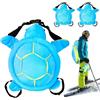 Theaque Set di 3 cuscinetti protettivi a tartaruga per snowboard e sci, con tartaruga carina, protezioni per fianchi 3D per pattinaggio, cuscino imbottito per tartaruga, ginocchiere per bambini e adulti,