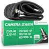 MoovMoov Camera d'Aria per Pneumatici 2.50-10, 2.75-10, 70/100-10, 80/100-10 e 90/70-10 - Mini Moto, Pit Bike, Dirt Bike, Scooter - Valvola TR4 - Cerchio 10 pollici