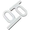 TENDESIGN | Coppia di Occhielli Bianchi per Tenda da Sole con Viti Incluse | Ganci ad Anello Resistenti per Fissaggio Tende, Vele Ombreggianti e Tendaggi da Esterno - 1 Coppia (2 pz)
