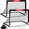 CATCHLUCK Porta da calcio per bambini, set di 2 cancelli da calcio, per bambini, giardino, esterni, con borsa per il trasporto