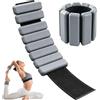 Zyluniy 2 Pezzi Polsini Pesi Regolabili 2 lb (0.9 kg) per Polsi e Caviglie | Giubbotto Zavorra per Yoga, Pilates, Nuoto, Corsa e Allenamento della Forza |con Chiusura in |per Fitness e Recupero,grigio